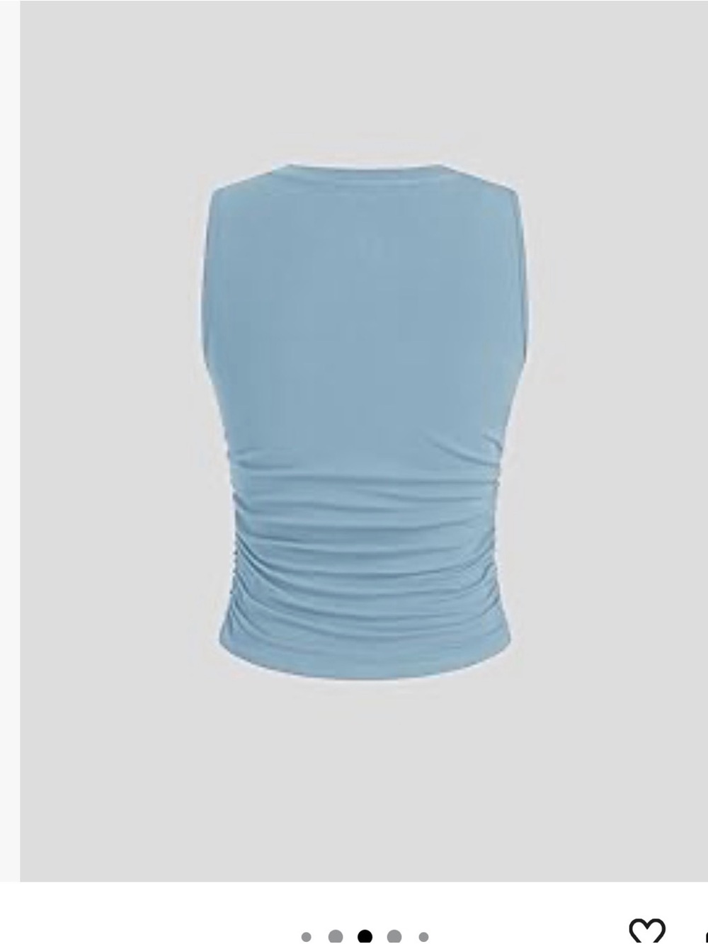 2 for $10 sale: Cider light blue high neck tank top with ruched sides - S - Picture 2 of 8